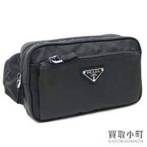 Prada Tessuto Triangle Logo Belt Bag Black crossbody shoulder Montagne Nero